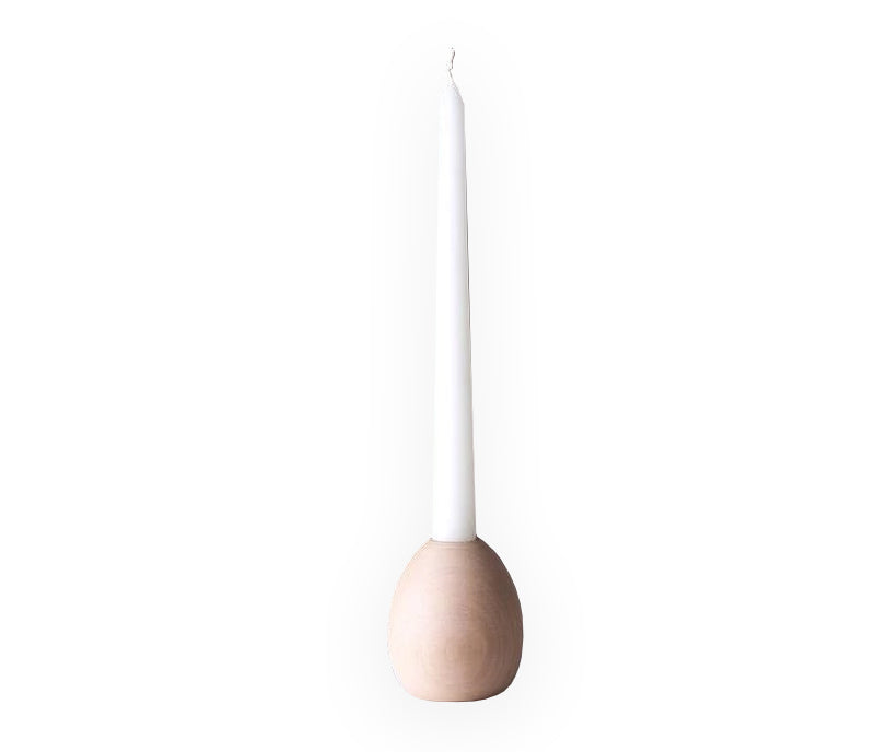 Candelabro Ovo boca angosta + vela - Manifesto Design Store